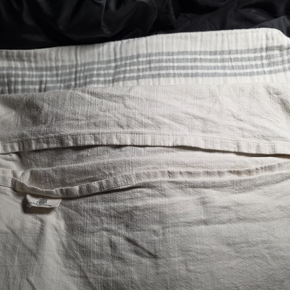 Set Of 2 Striped Gray and White Pillow Cover - Picture 3 of 3